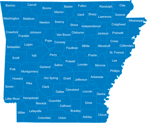 Arkansas Counties Map